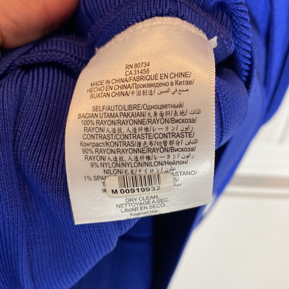 Herve Leger Blue Leilei Fringe Dress - Picture 12 of 16